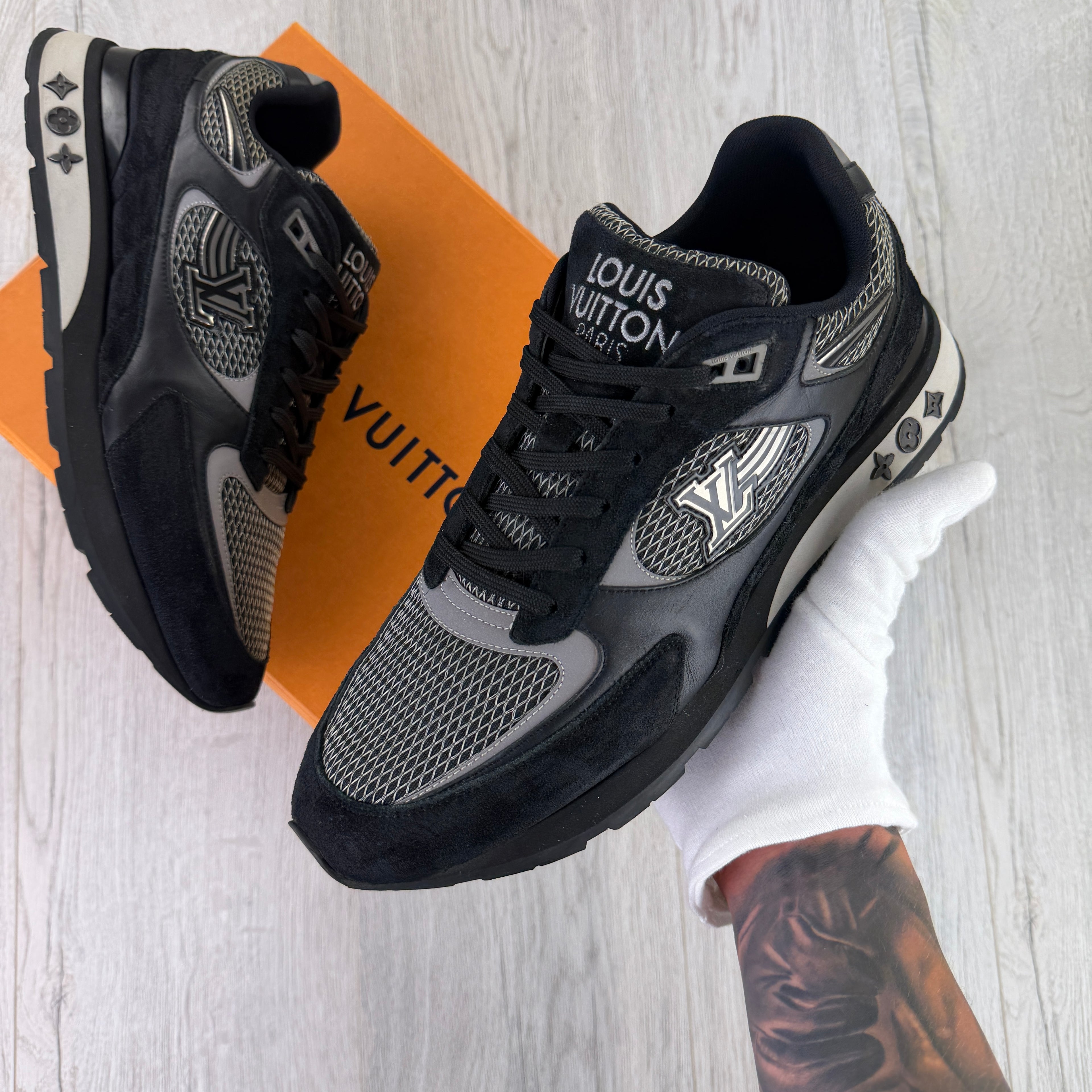 Louis Vuitton Men’s Black Run Away Trainers - Uk 10 (Fit Uk 10.5)