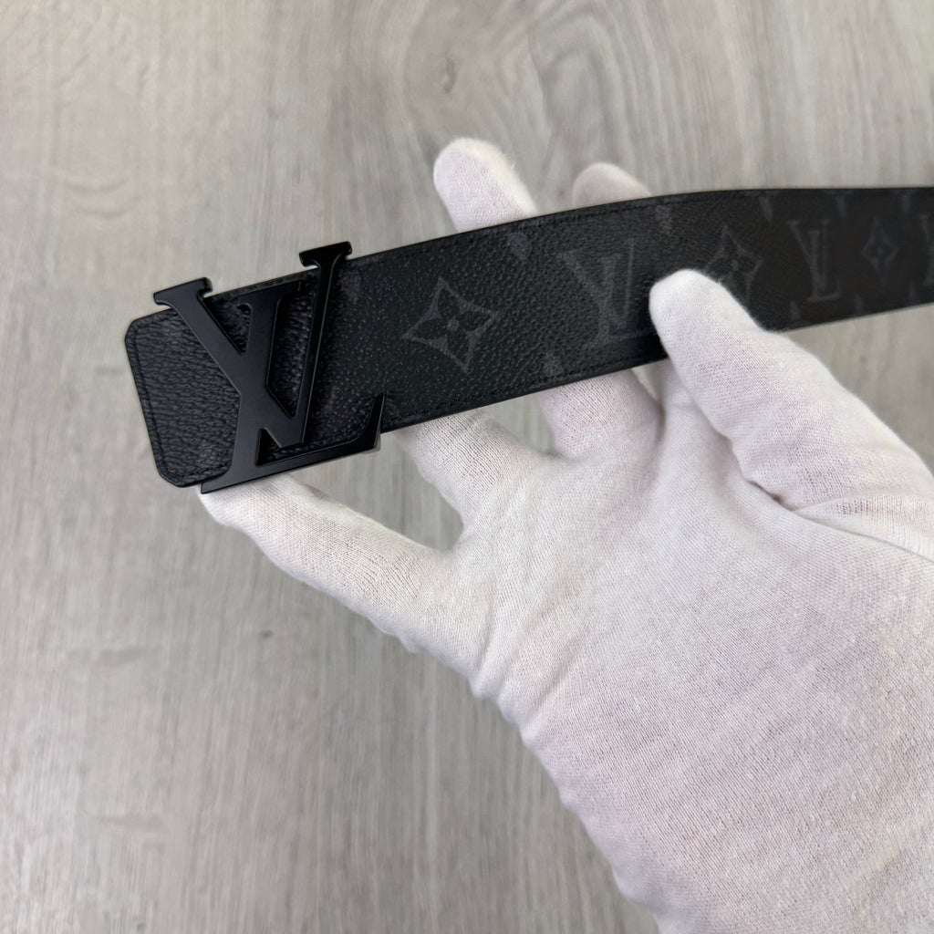 Louis Vuitton Men’s Monogram Original Belt With Black Buckle