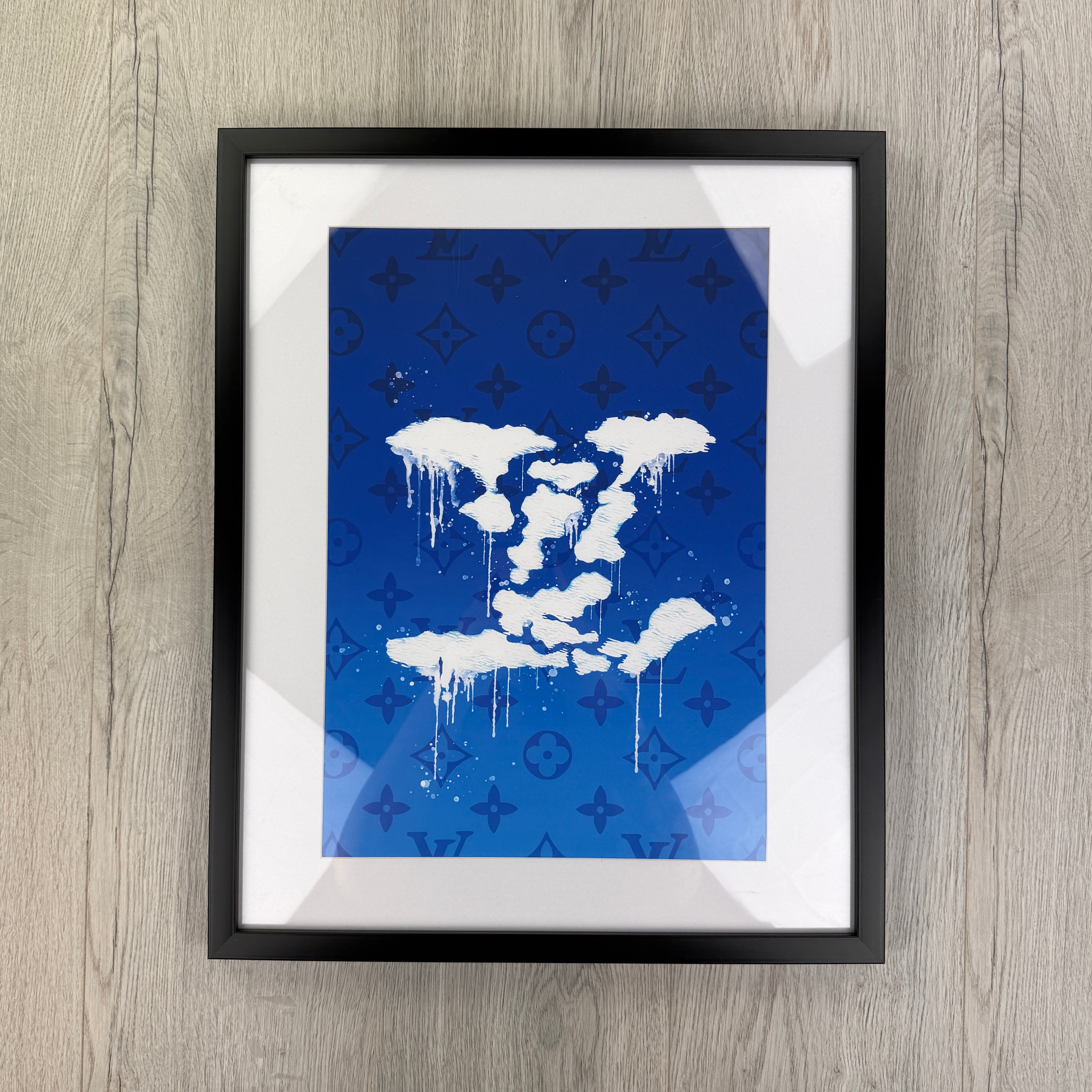 DESIGNER INSPIRED WALL ART - LV DRIPPY CLOUD
