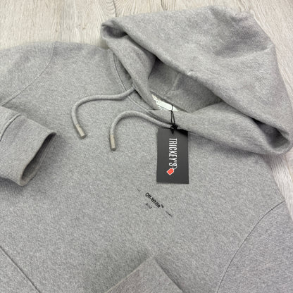Off-white Men’s Grey Pullover Hoodie - Medium