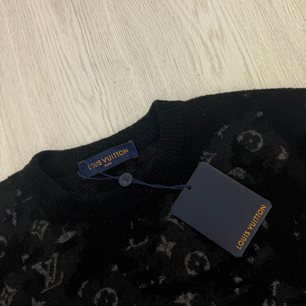Louis Vuitton Men’s Distressed Monogram Crewneck Jumper - Medium
