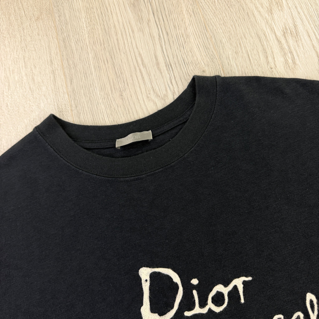 Dior Men’s Navy T-shirt ‘For My Real Friends’ - Small