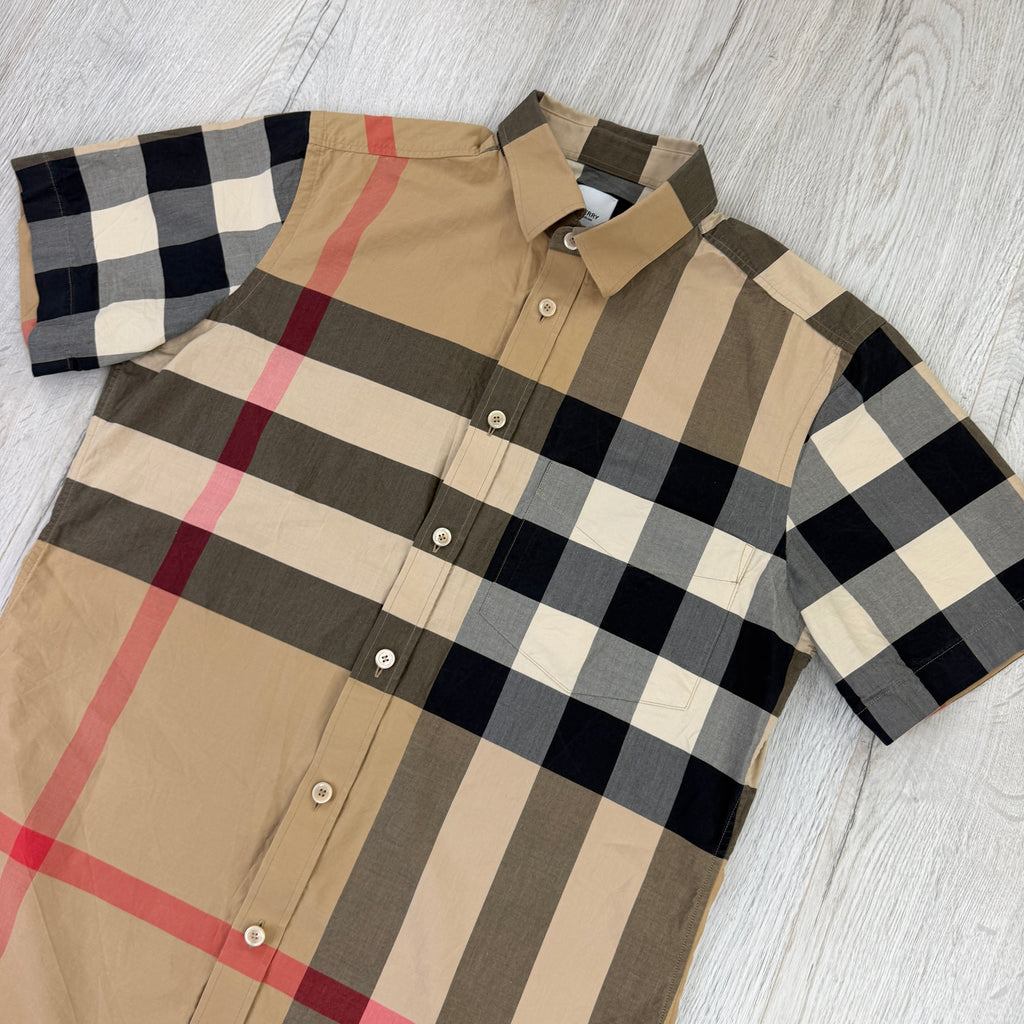 Burberry Men’s Button Up Short-sleeve Shirt - Medium