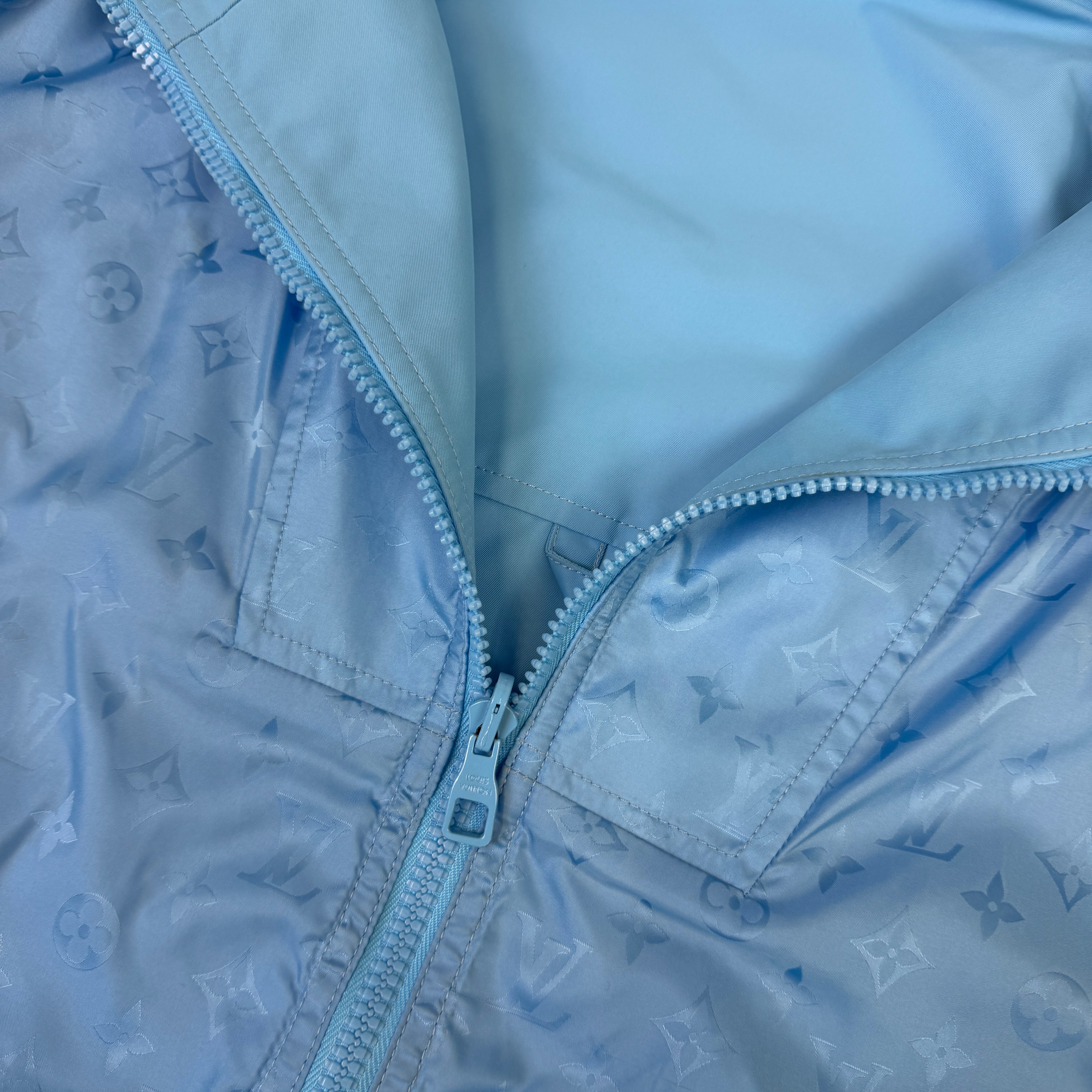 Louis Vuitton Men’s Monogram Reversible Blue Windbreaker Jacket - Size 50 (M/L)