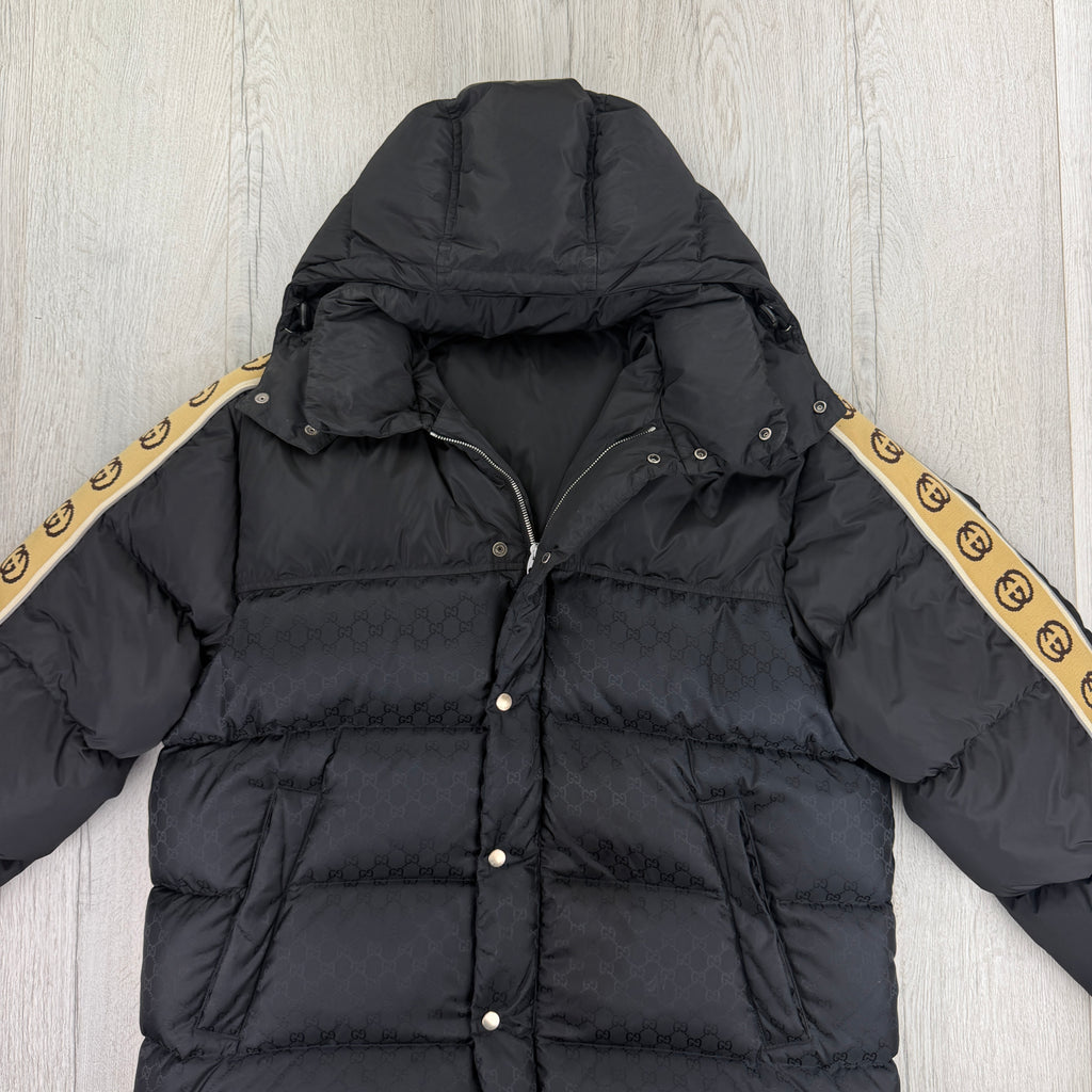 Gucci Men’s GG Jacquard Nylon Padded Down Jacket - Size 50 (L/XL)
