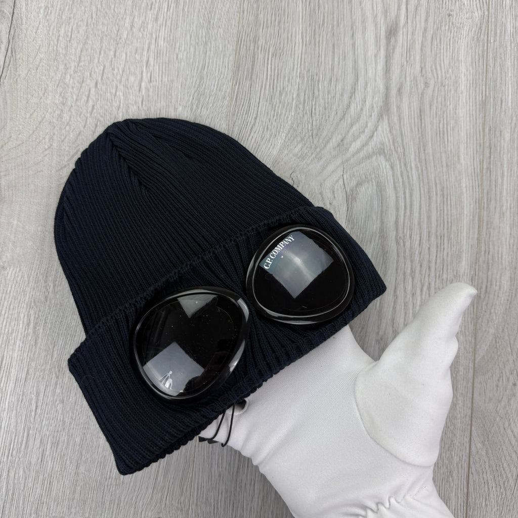 CP Company Men’s Navy Goggle Beanie