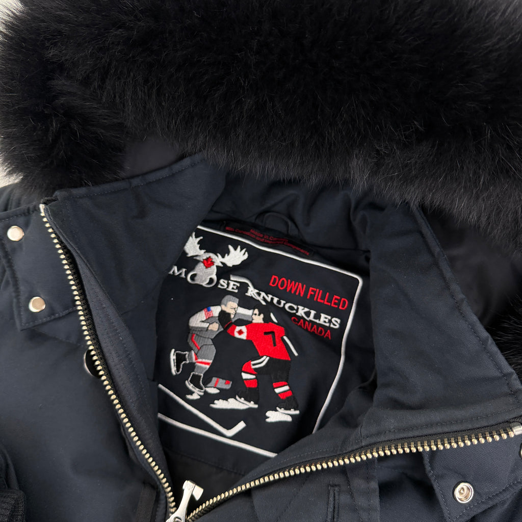 Moose Knuckles Men’s Navy 3Q Parker Jacket - Medium