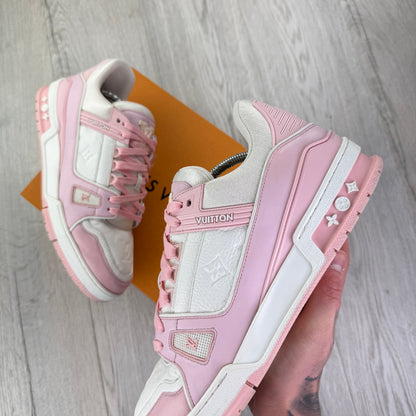 Louis Vuitton Men’s White & Pink Trainers - Uk 10 (Fit 11)