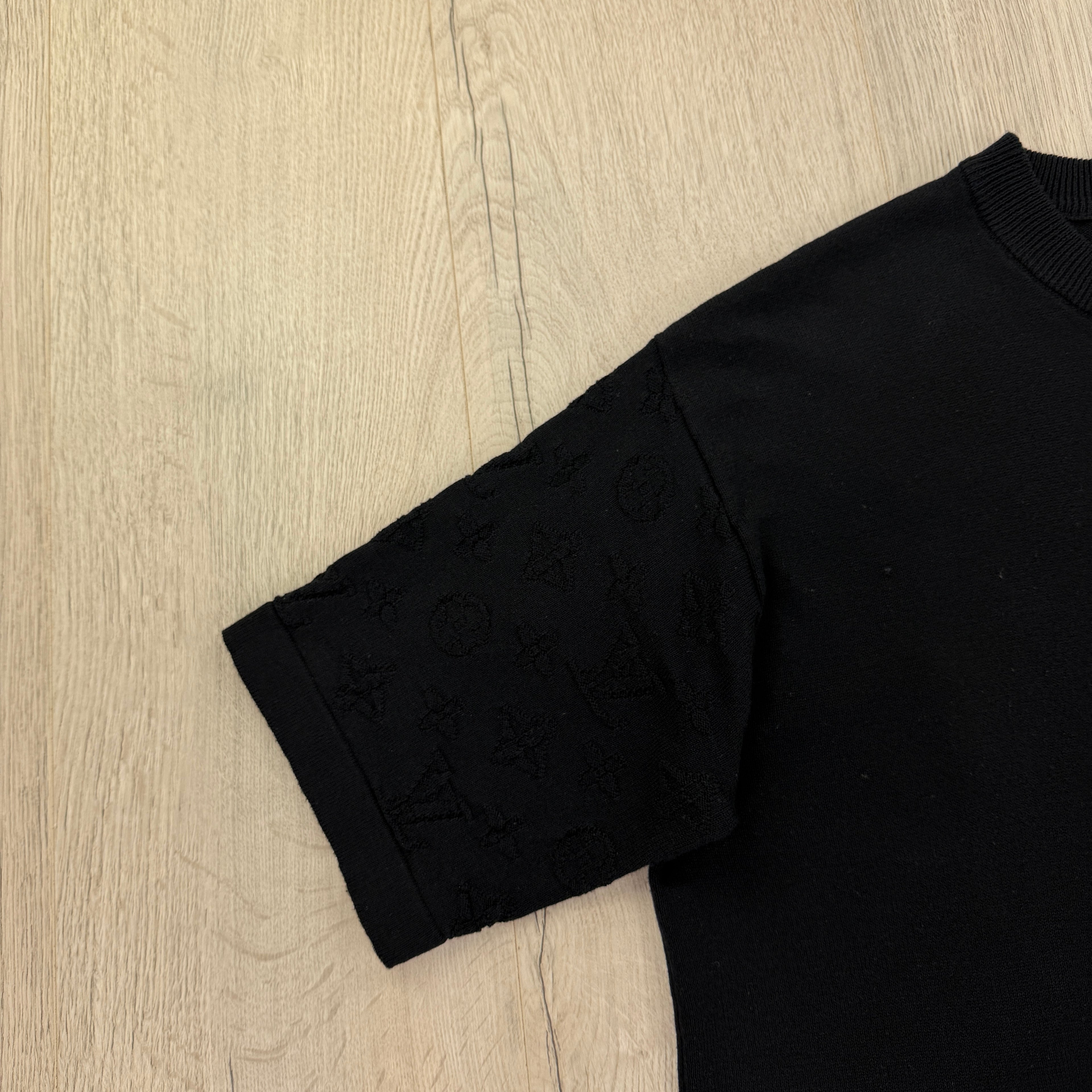 Louis Vuitton Men’s Navy Monogram Short Sleeve Wool T-shirt - Medium
