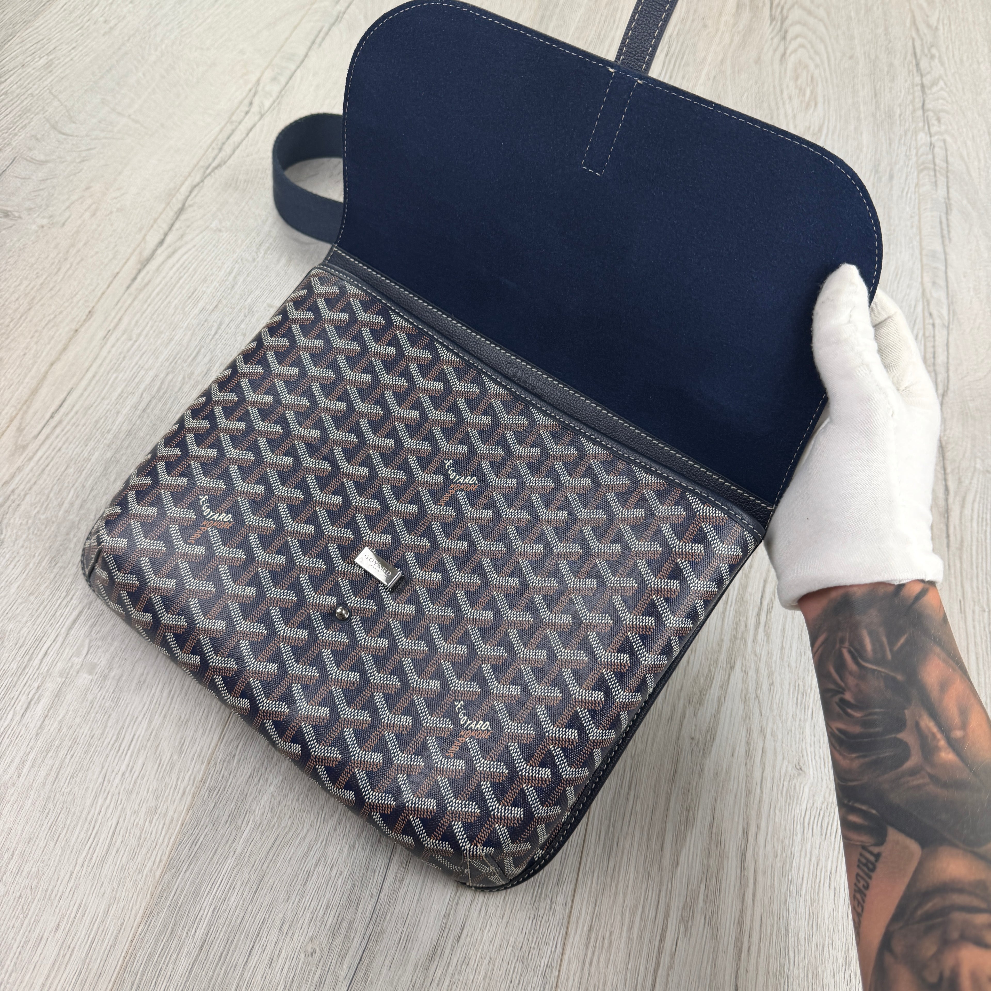 Goyard Men’s Navy Coursier Messenger Bag