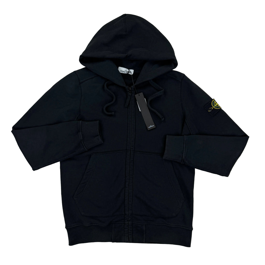 Stone Island Men’s Black Zip-up Hoodie - Large
