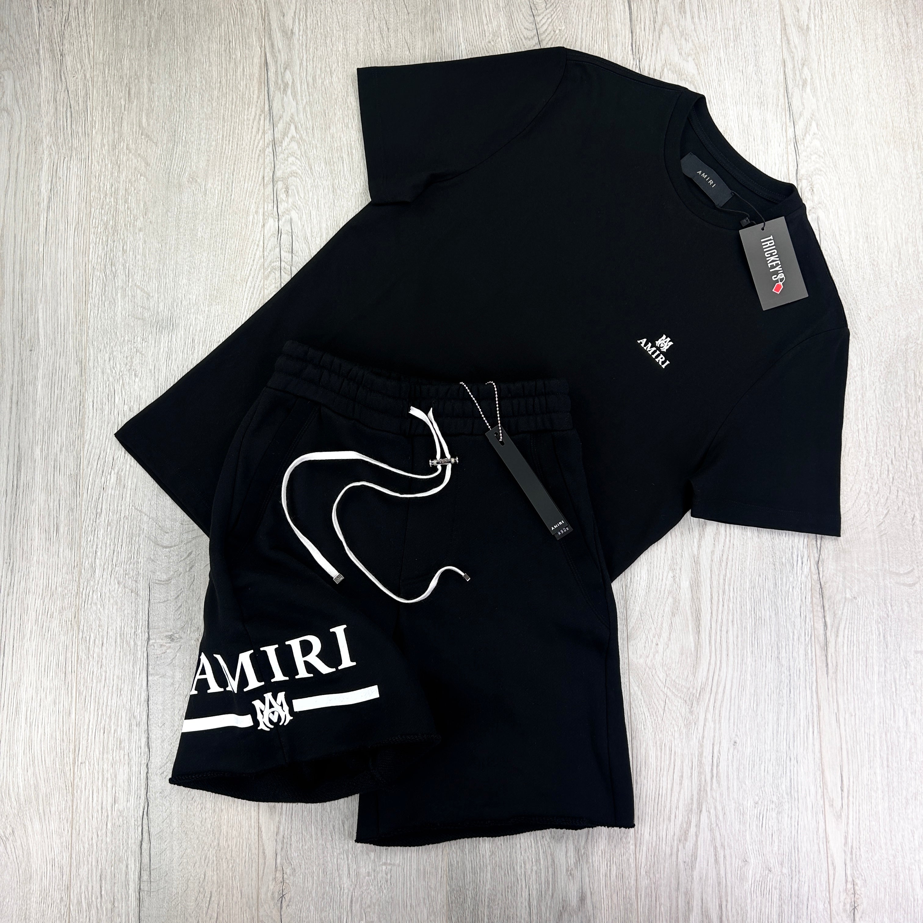 Amiri Men’s Black T-shirt & Short Set - XS