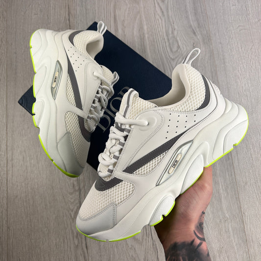 Dior B22 White & Fluo Green Bottom Runners - 43 (Fit Uk 8.5)