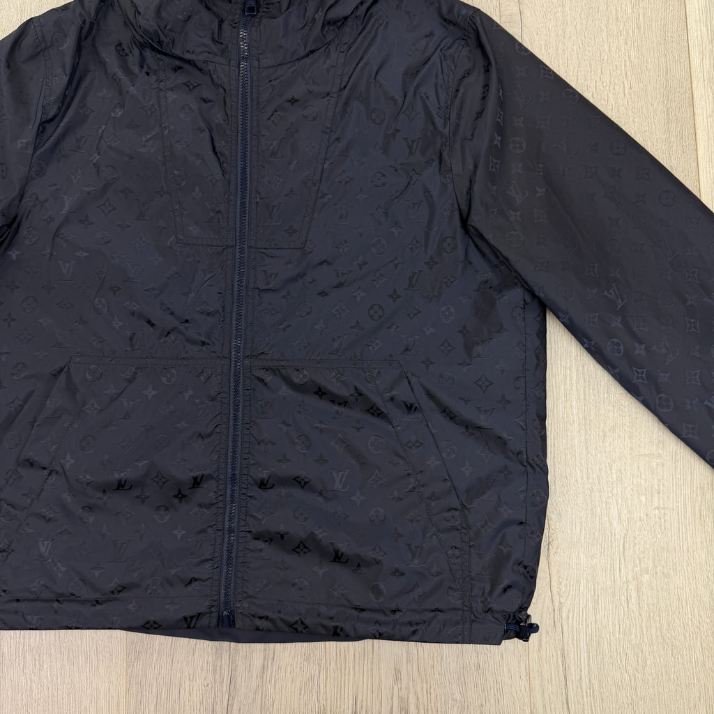 Louis Vuitton Men’s Monogram Reversible Navy Windbreaker Jacket - Size 48