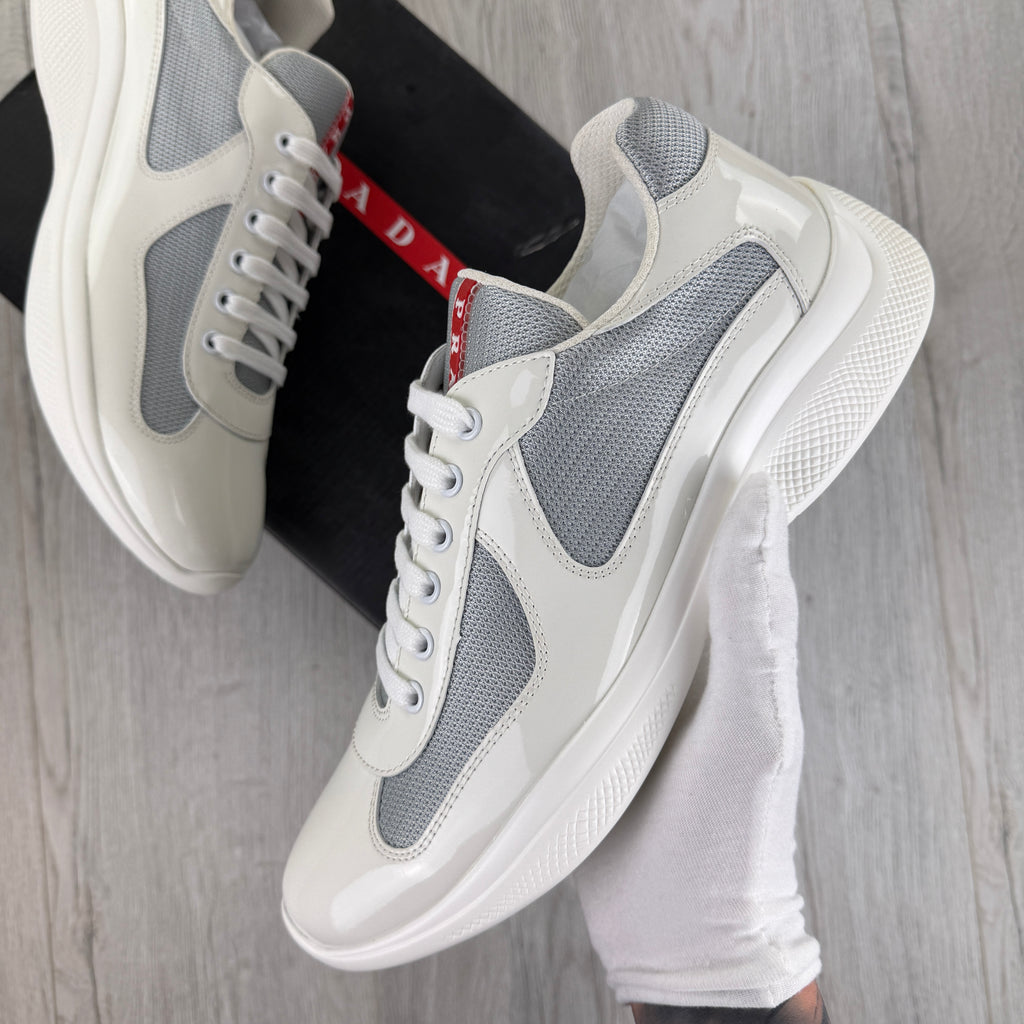 Prada Cups Men’s White Trainers - Uk 11