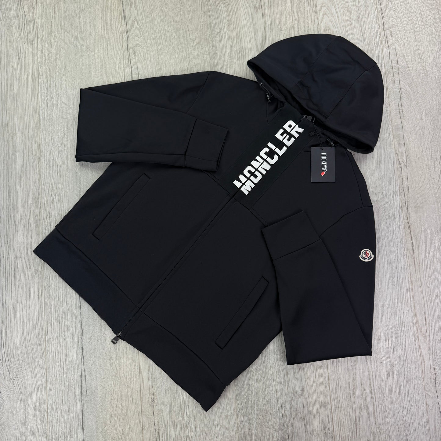 Moncler Men’s Black Zip-up Maglia Cardigan - Large Slim