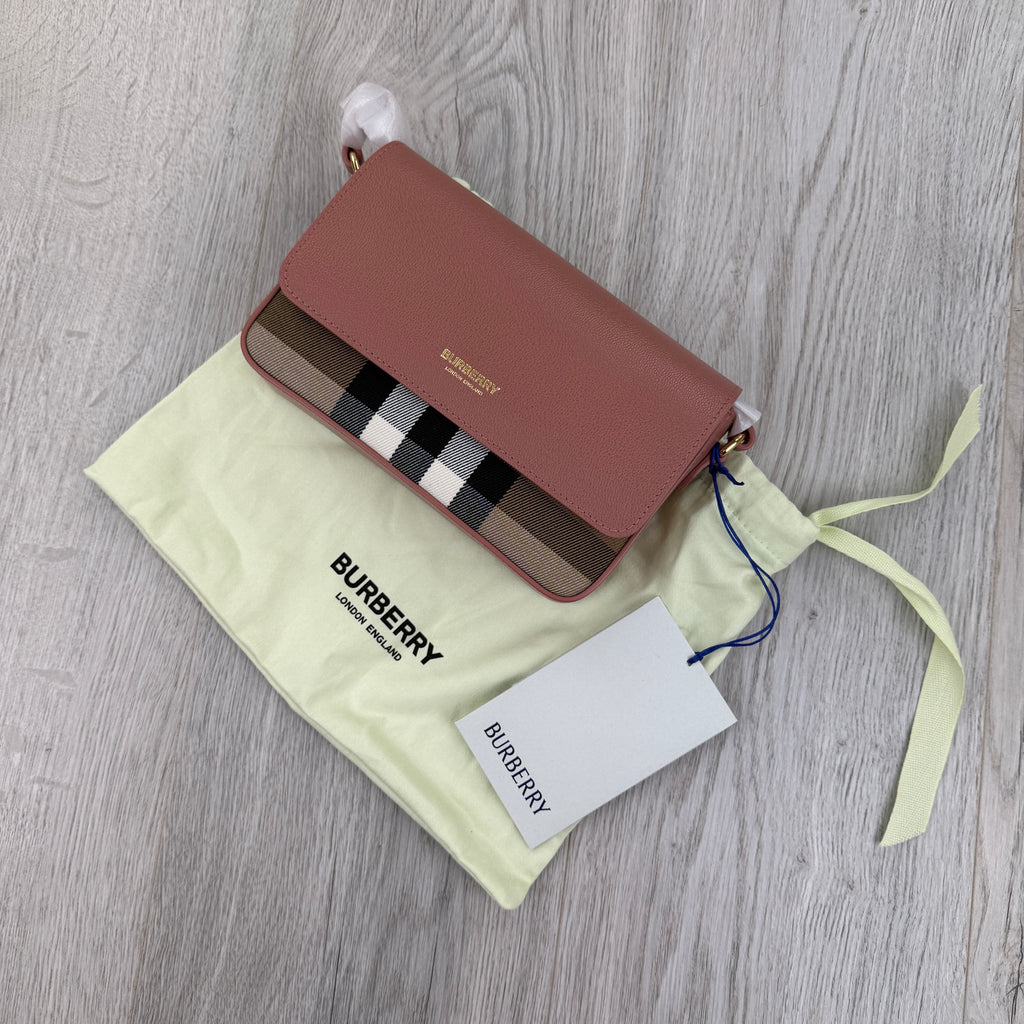 Burberry Women’s 'New Hampshire' Leather Shoulder Bag Dark Rosewood Pink