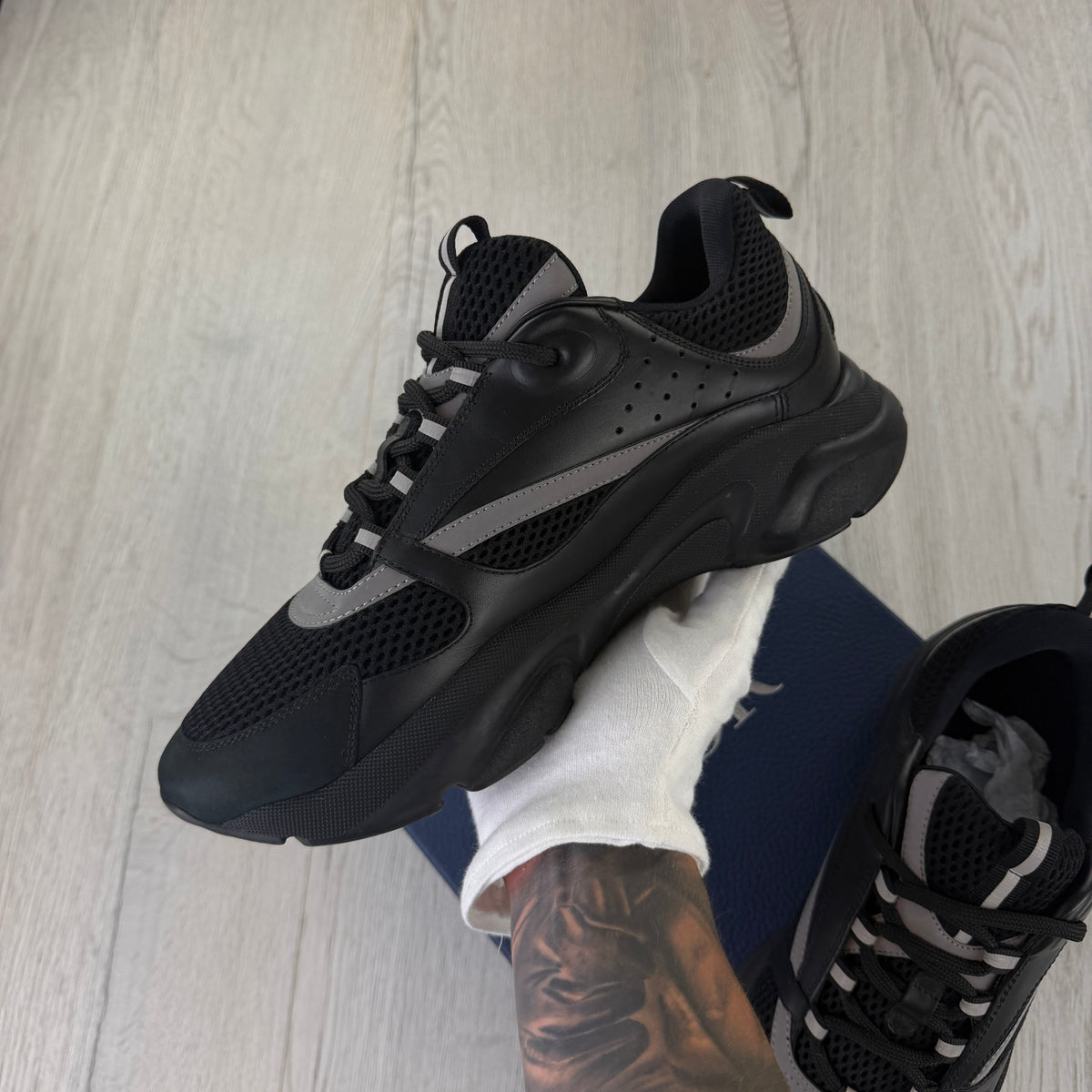 Dior B22 Men’s Triple Black Runners - 44 (Fit Uk 9/9.5)