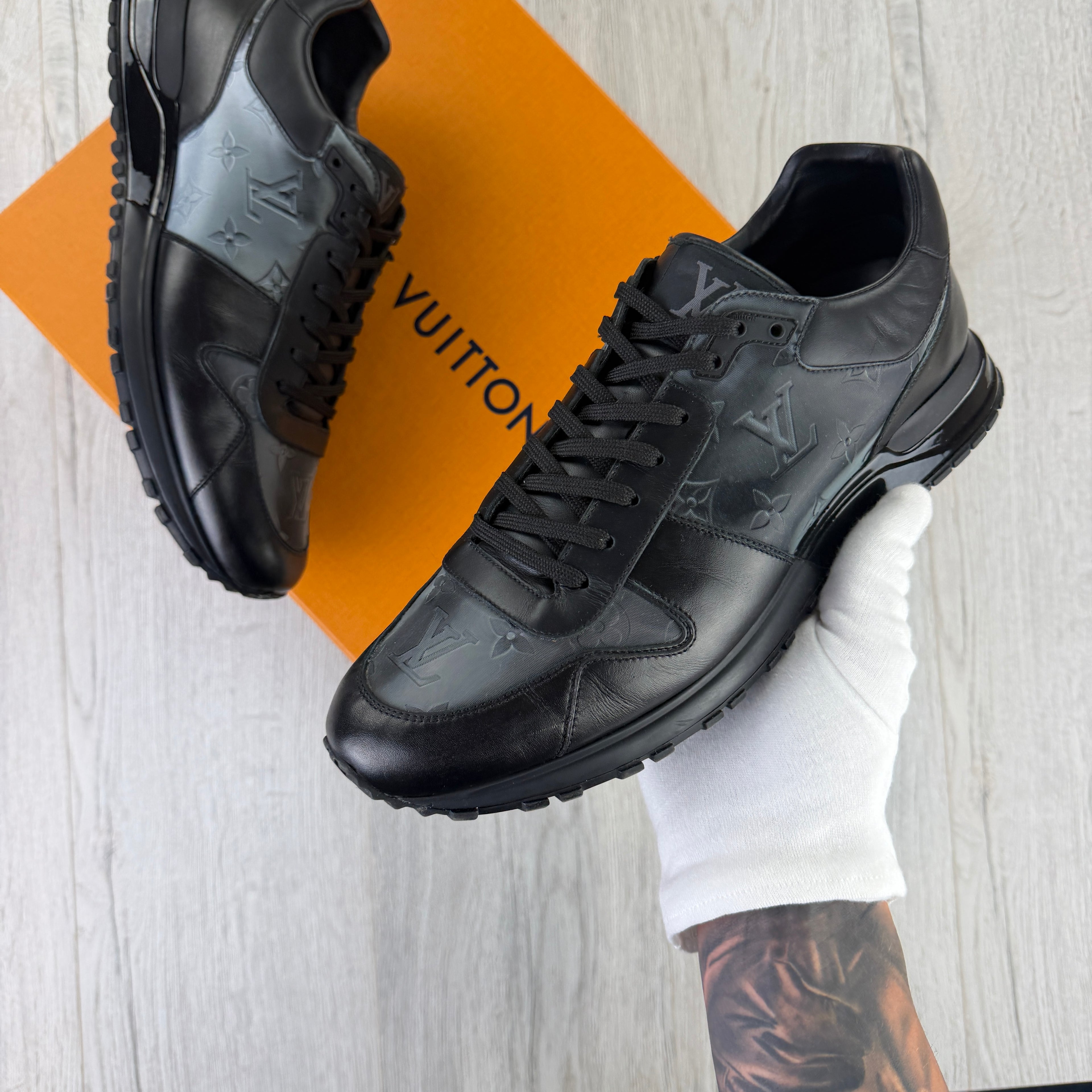 Louis Vuitton Men’s Black Run Away Trainers - Uk 9.5 (Fit 10)