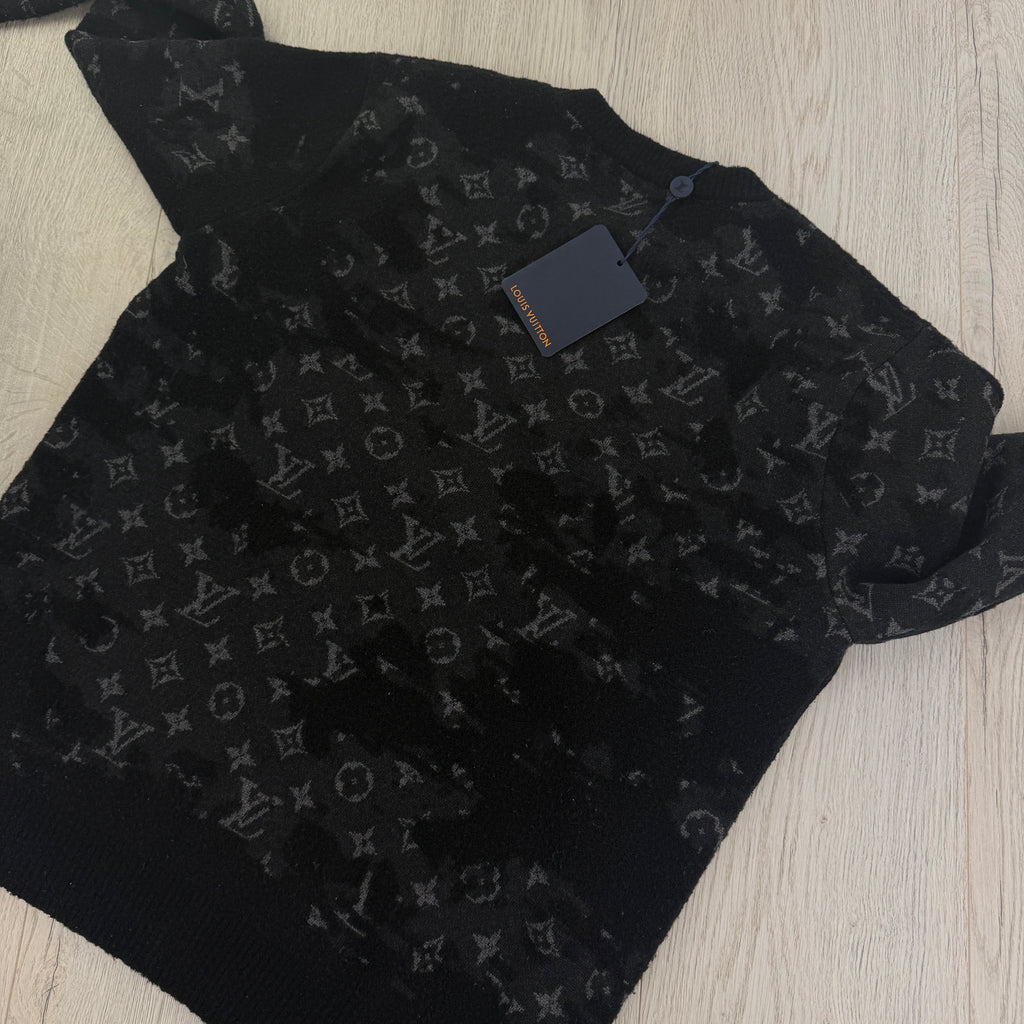 Louis Vuitton Men’s Distressed Monogram Crewneck Jumper - Medium