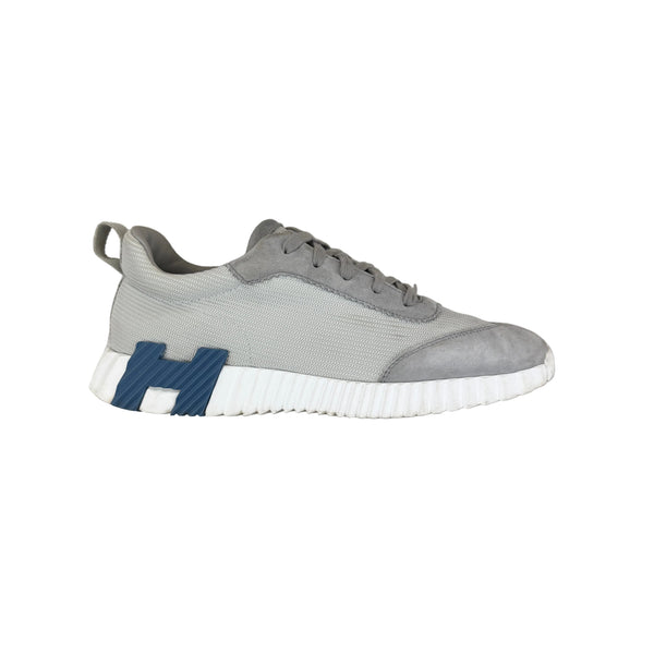 Hermes Men’s Grey Suede Bouncing Sneakers - Uk 8
