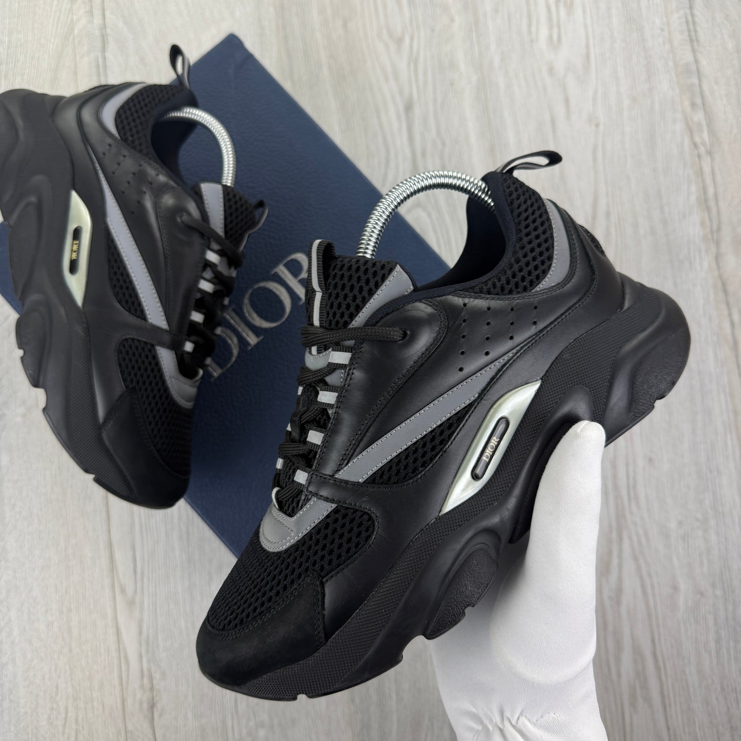 Dior B22 Men’s Triple Black Runners - 41 (Fit Uk 7)