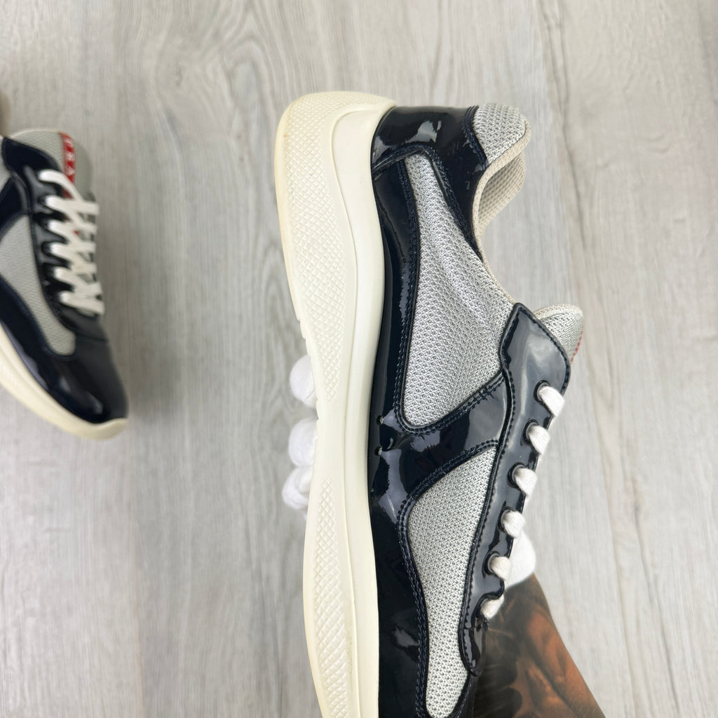 Prada Cups Dark Grey / White Trainers - Uk 11
