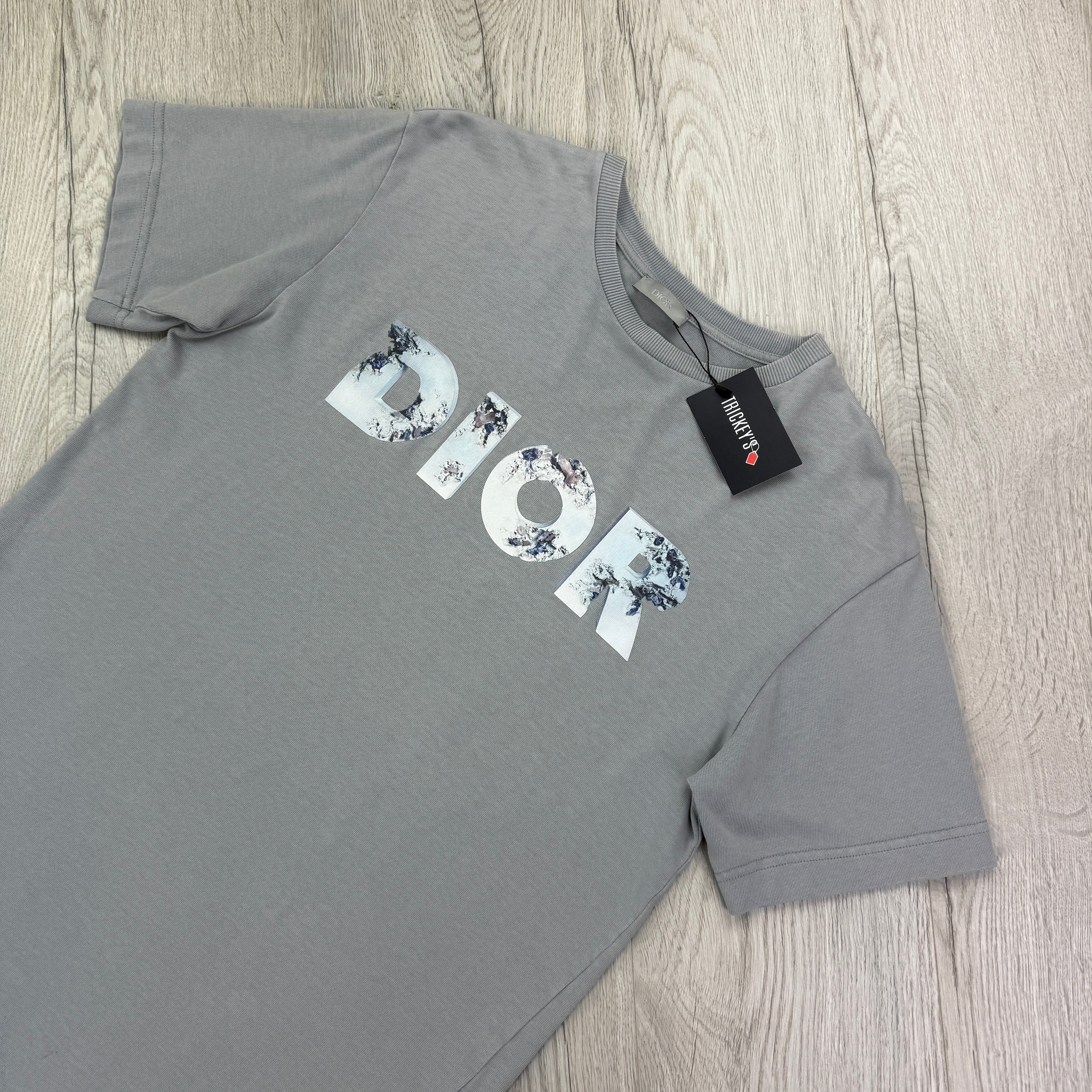 Dior Men's Grey Daniel Arsham T-shirt - Medium Fit – Trickey.store
