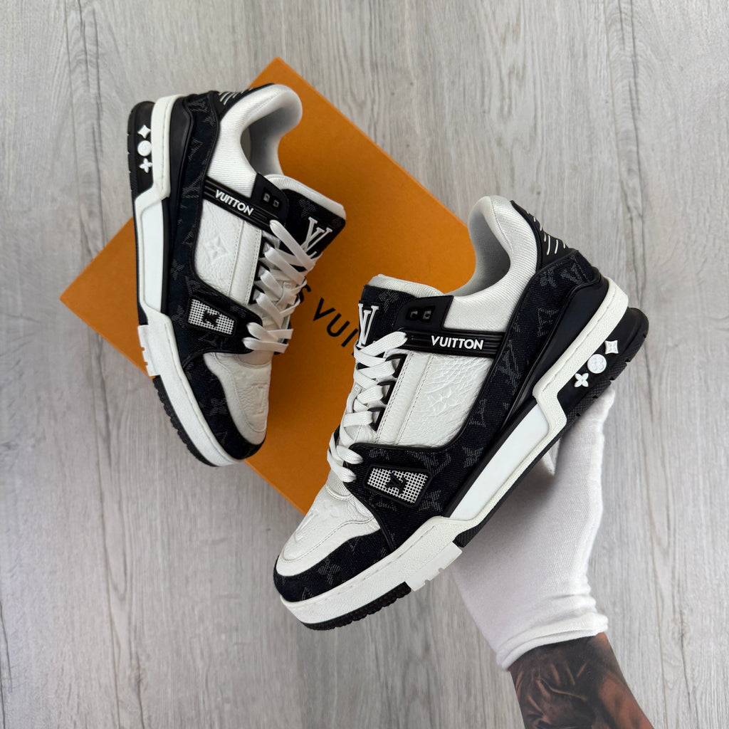 Louis Vuitton Men’s Black & White Low Trainers - Uk 7 (Fit Uk 8)