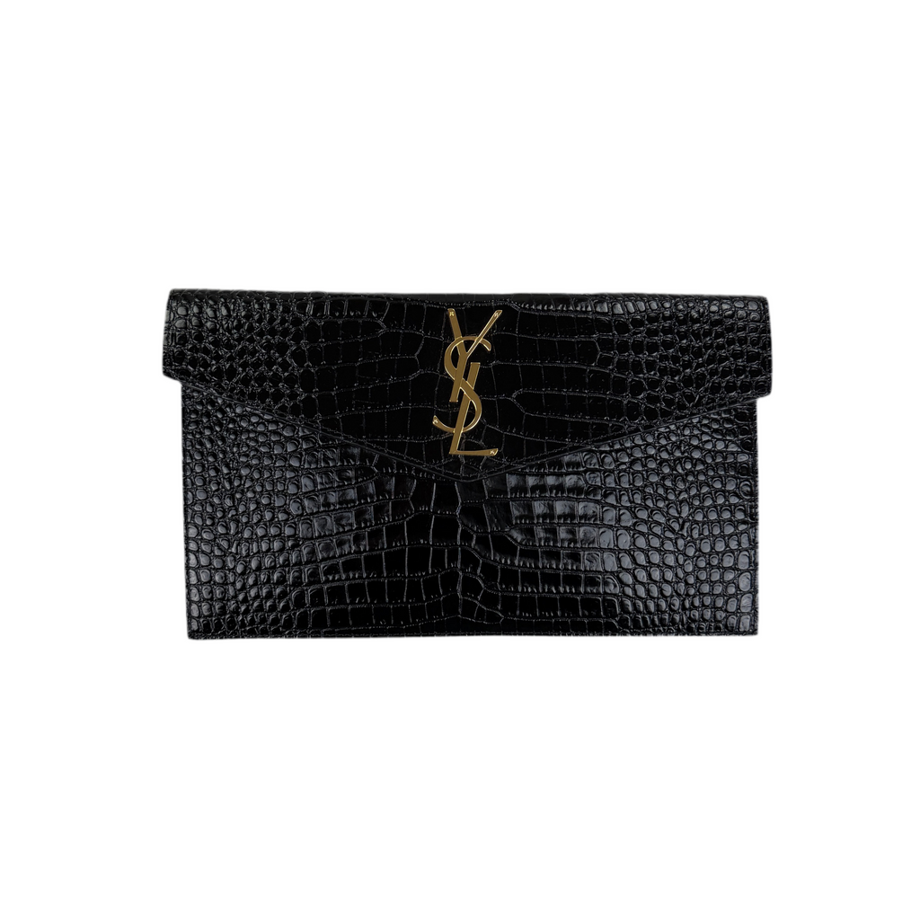 Saint Laurent Women’s Black Crock Clutch Bag