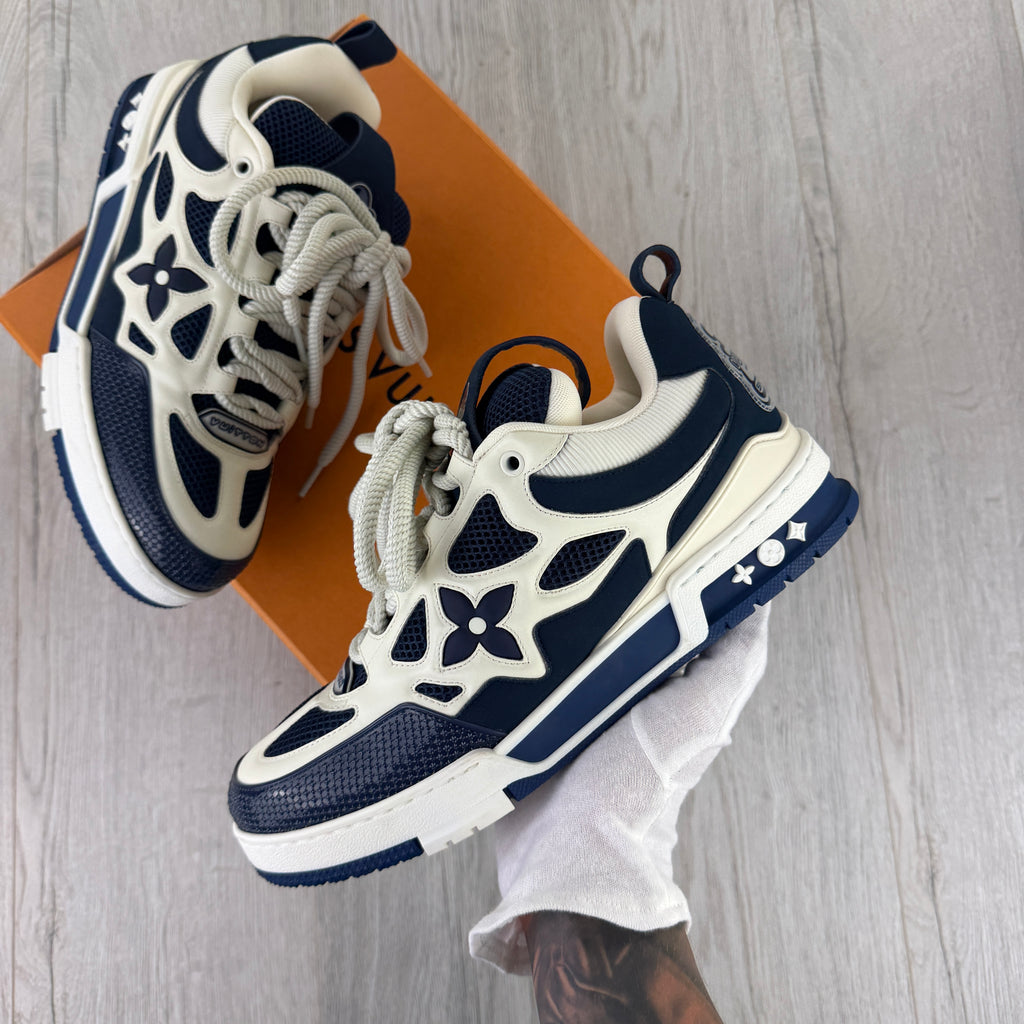 Louis Vuitton Men’s Navy & White Skate Trainers - Uk 8 (Fit 8.5/9)