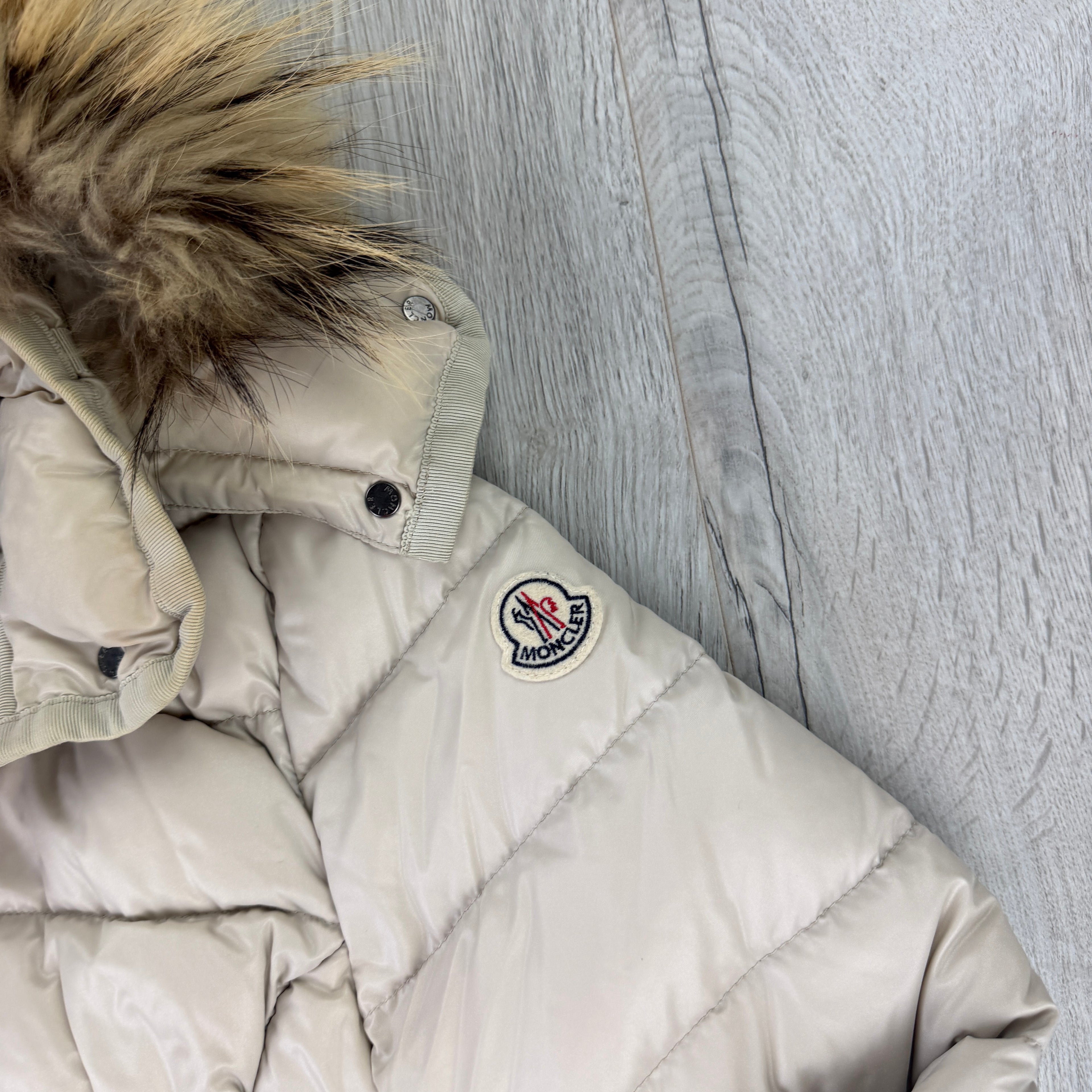 Moncler Women’s Cream / Beige BadyF Down Jacket - Size 3 (Medium)