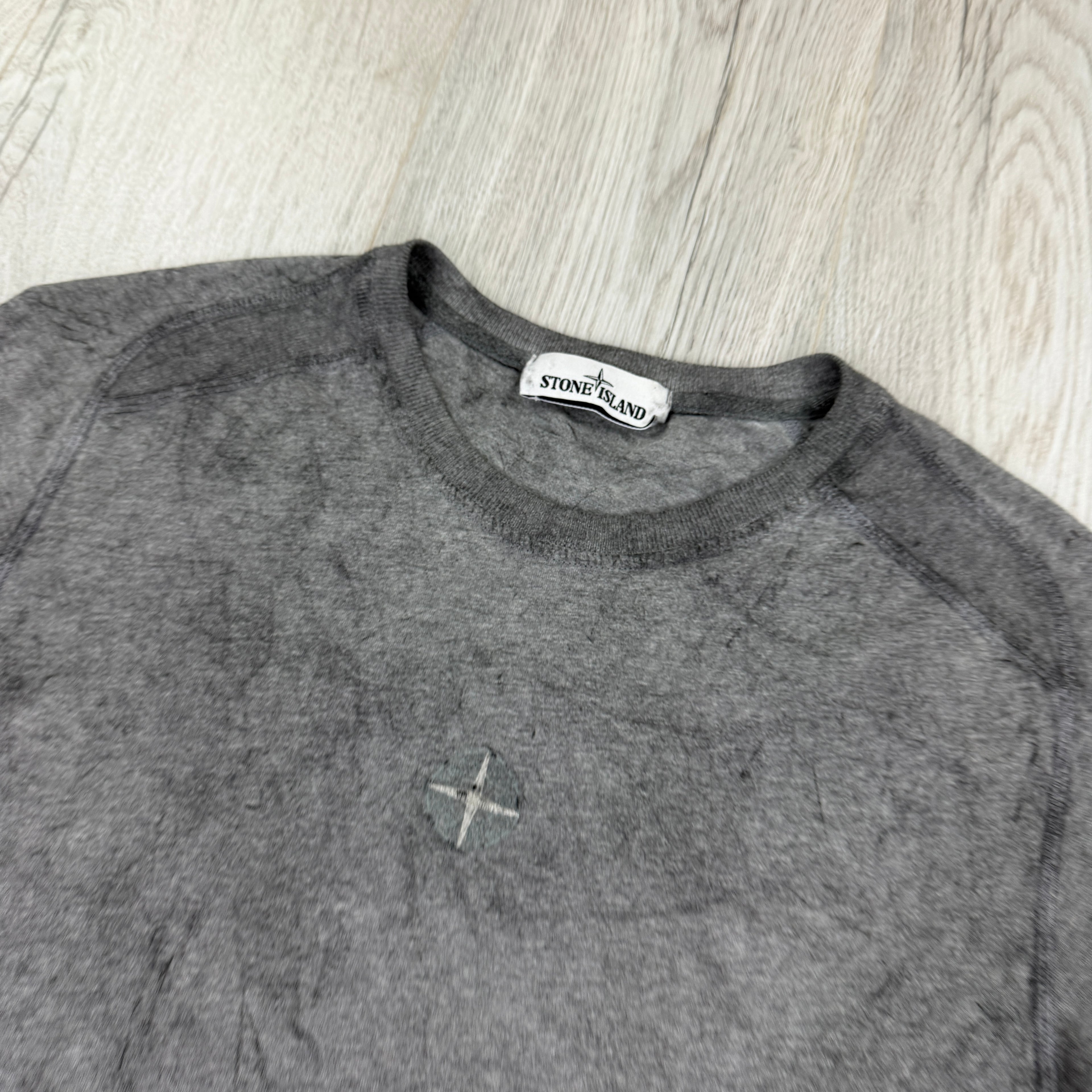 Stone island Men’s Grey Smoke T-shirt - Medium