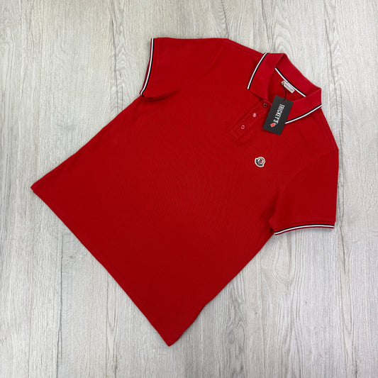 Moncler Men’s Red Polo - Large Slim