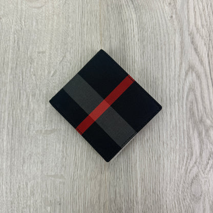 Burberry Men’s Exaggerated Check Bifold Wallet