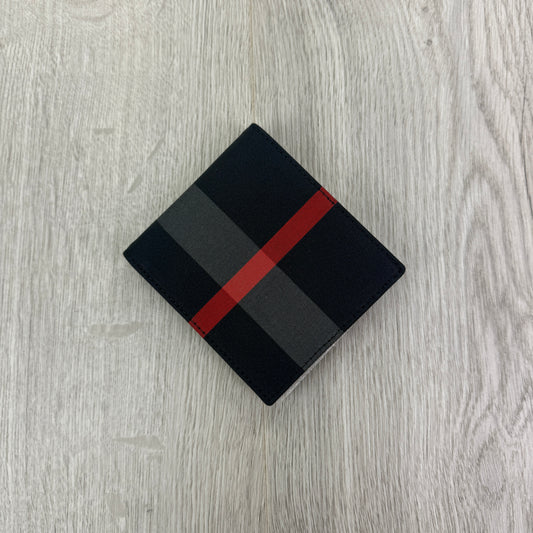 Burberry Men’s Exaggerated Check Bifold Wallet