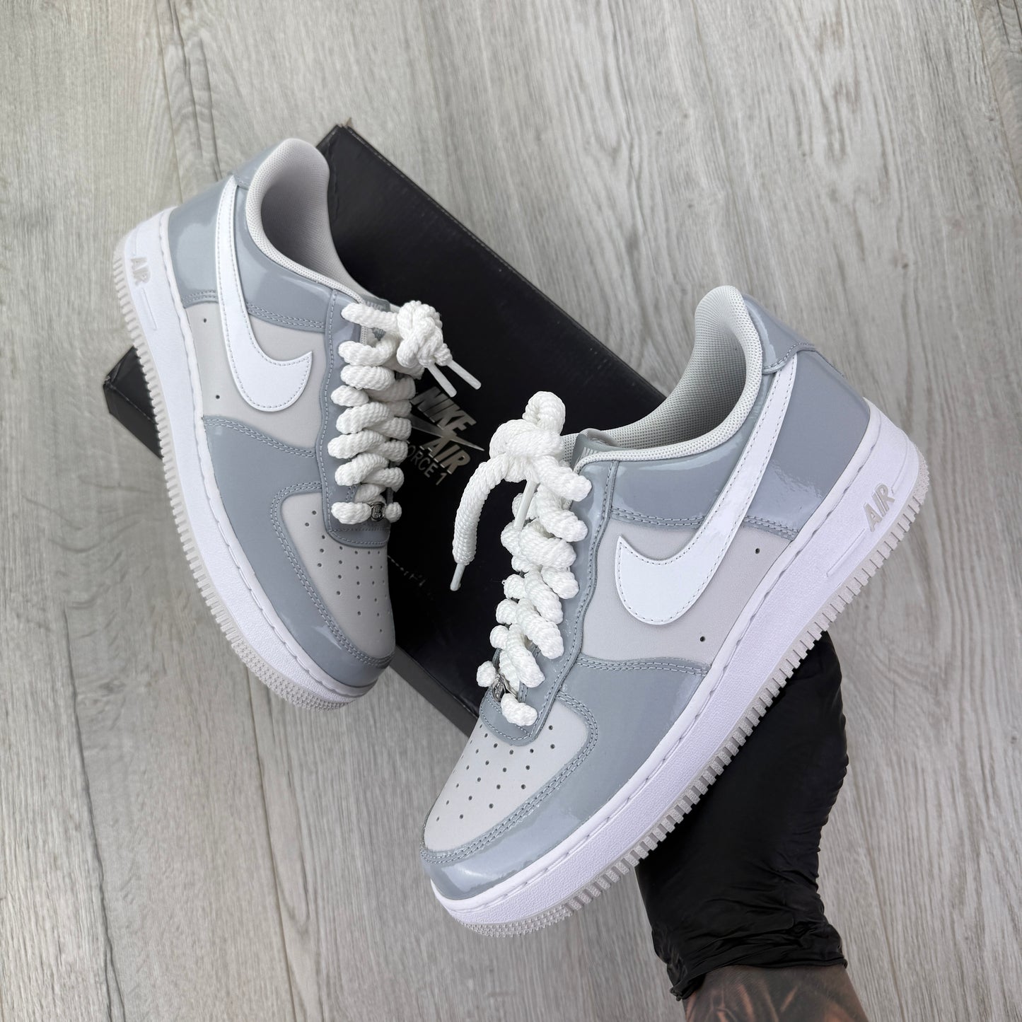 Nike Men’s Air Force 1 ‘07 LV8 Wolf Grey Trainers - Uk 7