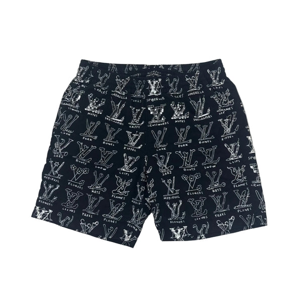 Louis Vuitton Black Cartoon Swim Shorts - Small