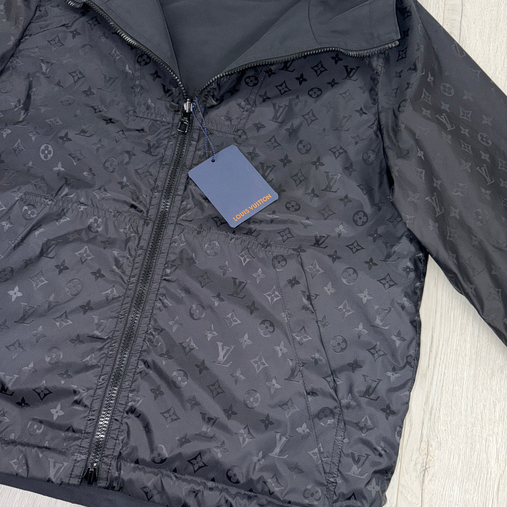 Louis Vuitton Men’s Monogram Reversible Black Windbreaker Jacket - Size 50