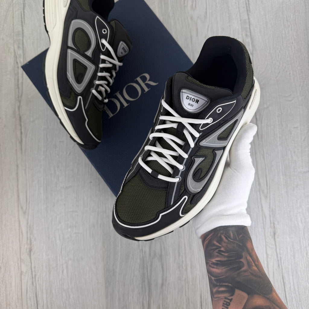 Dior B30 Men’s Khaki CD Mesh Trainers - 45 (Fit Uk 11)