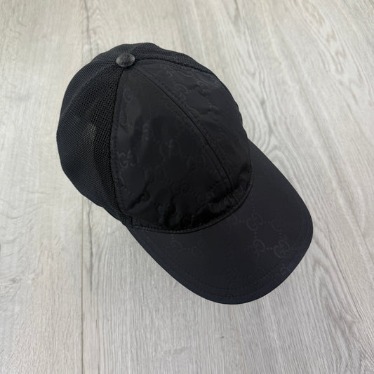 Gucci Men’s Black GG Print Baseball Cap