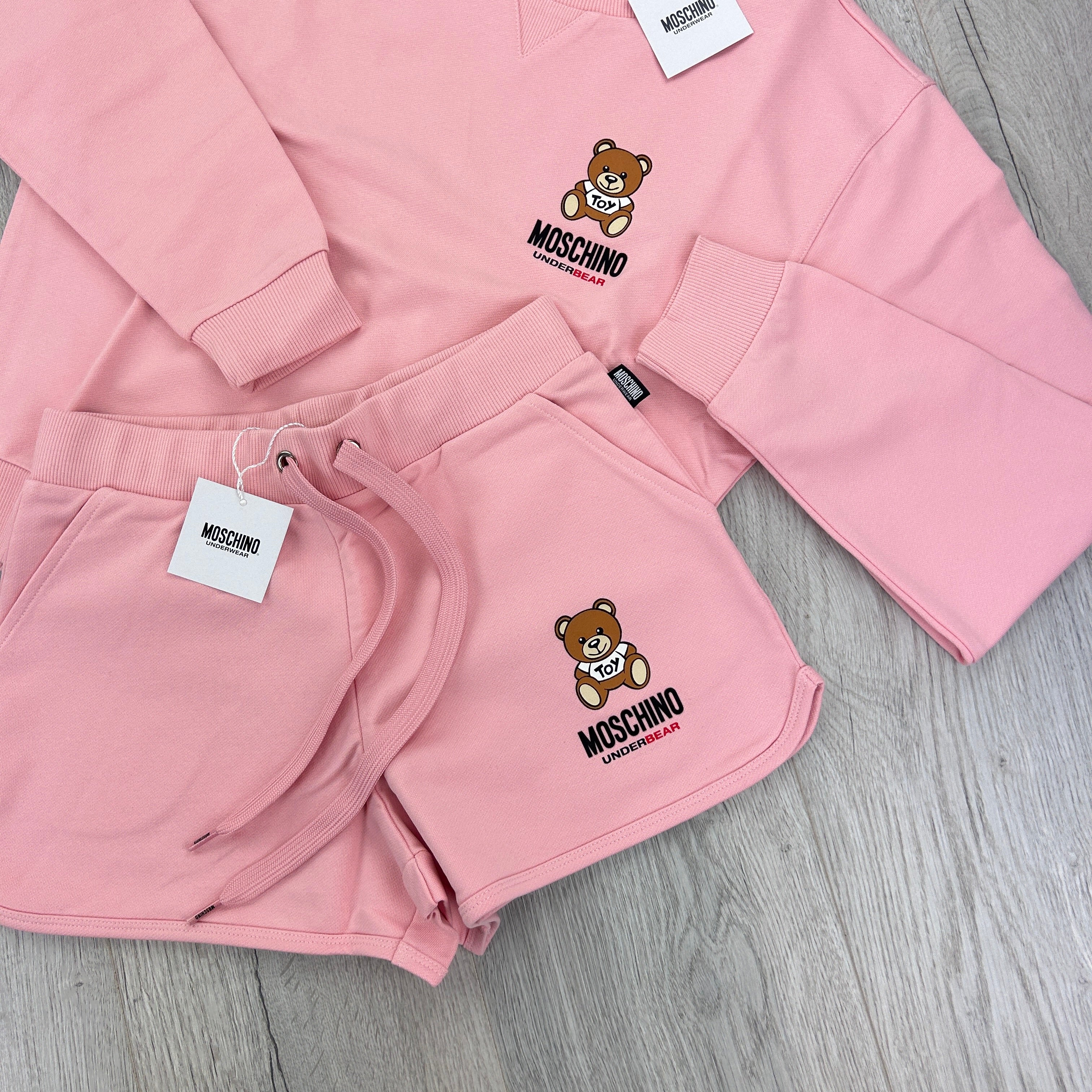 Moschino Under-bear Women’s Pink Jumper & Shorts
