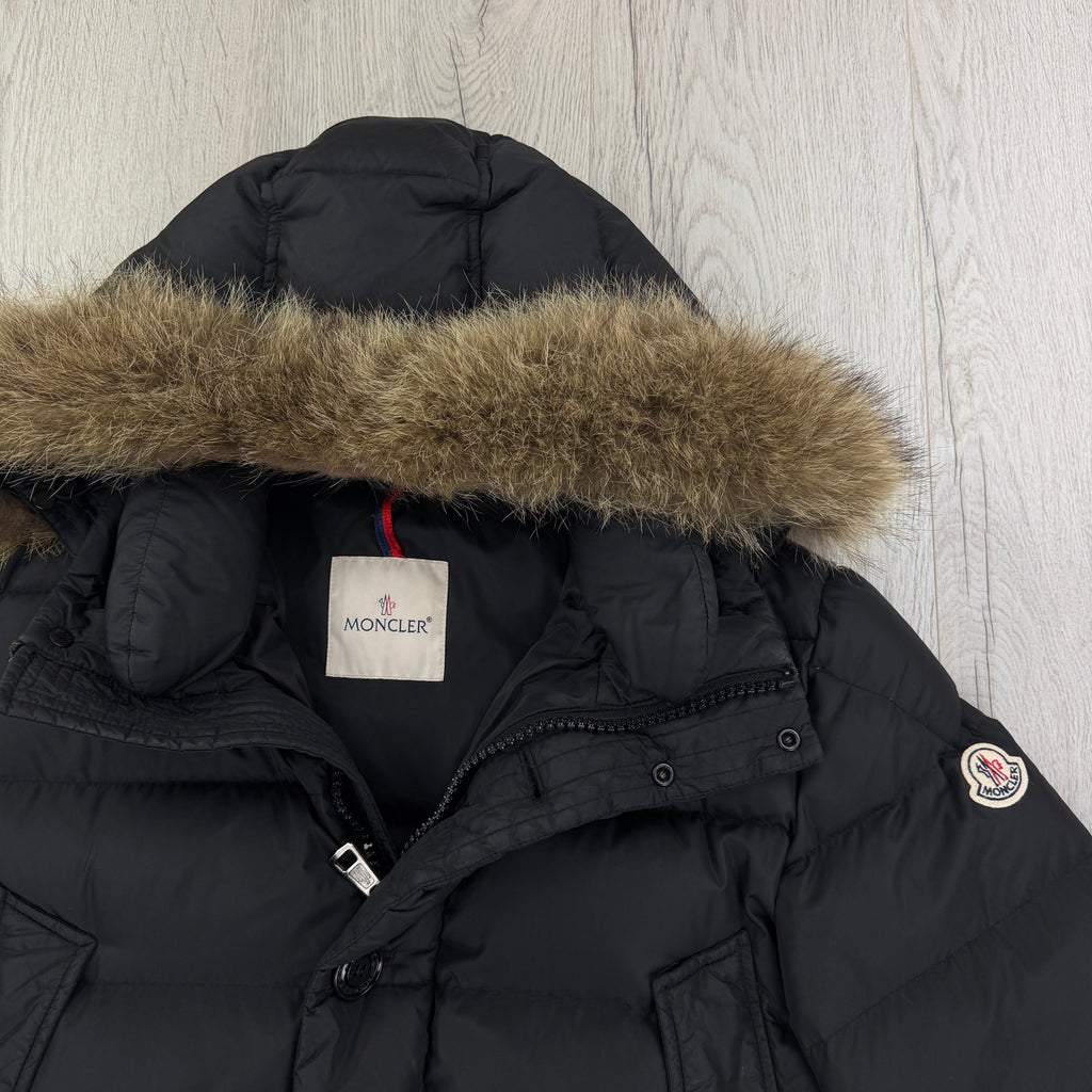 Moncler Men’s Cluny Giubnotto Black Down Jacket - Size 4