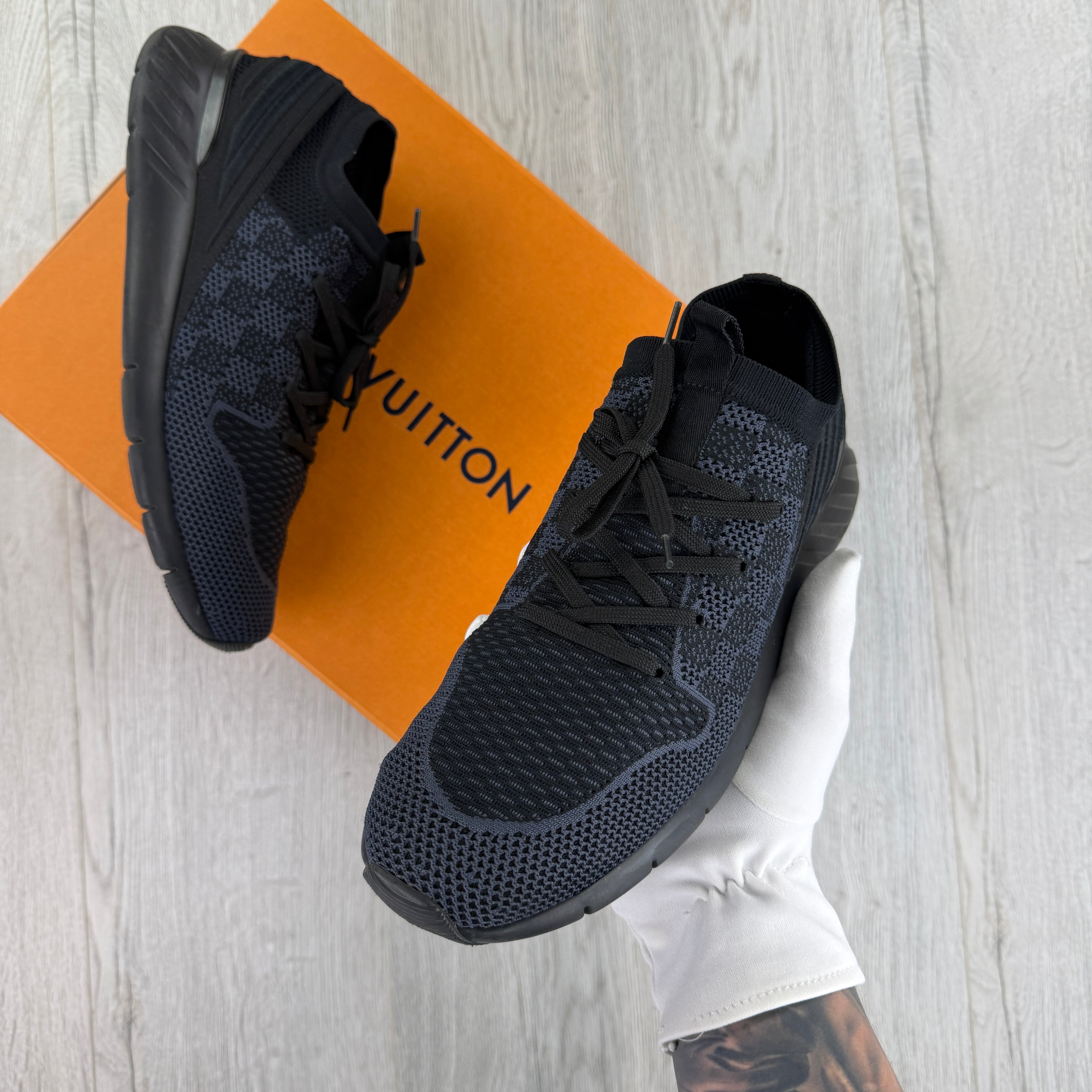 Louis Vuitton Men’s Black Fastline Trainers - Uk 8.5