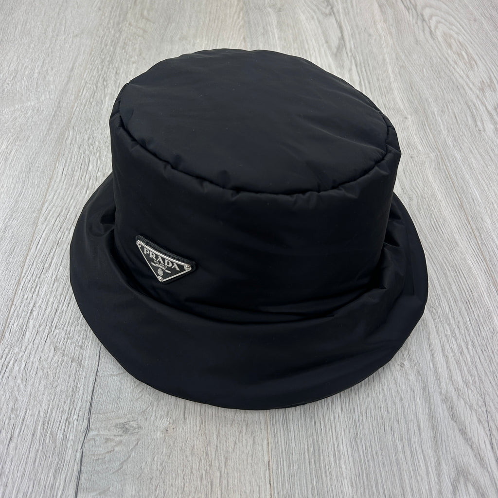 Prada Men’s Black Nylon Padded Bucket Hat