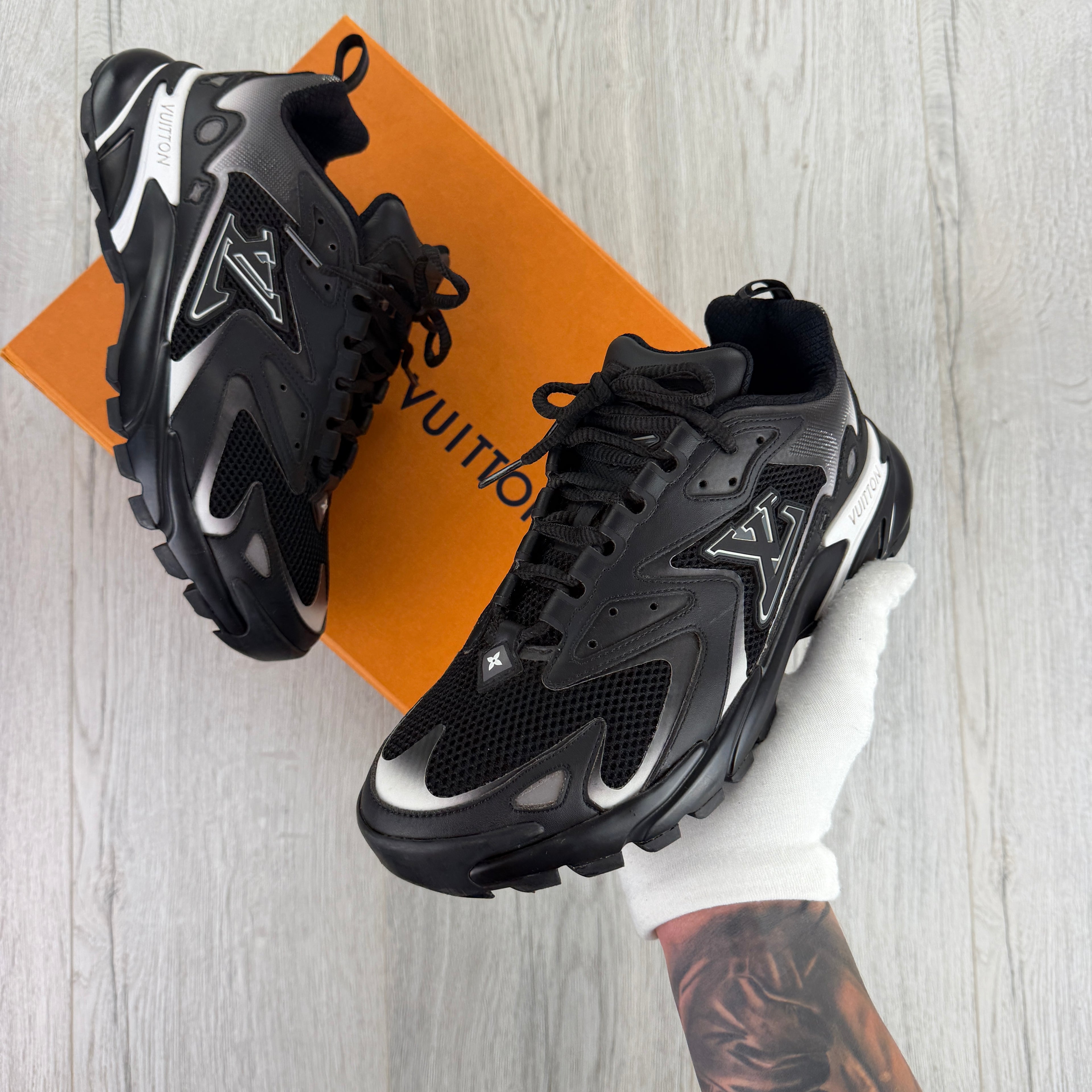 Louis Vuitton Men’s Black White Tactical Trainers  - Uk 7 (Fit 7.5)