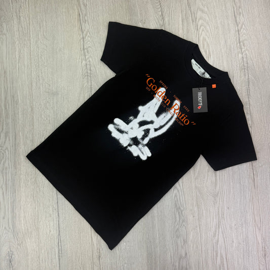 Off White Men’s Black ‘Golden Ratio’ T-shirt - XS