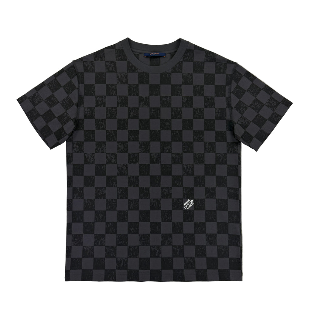 Louis Vuitton Men’s Dark Grey Damier T-shirt - Small