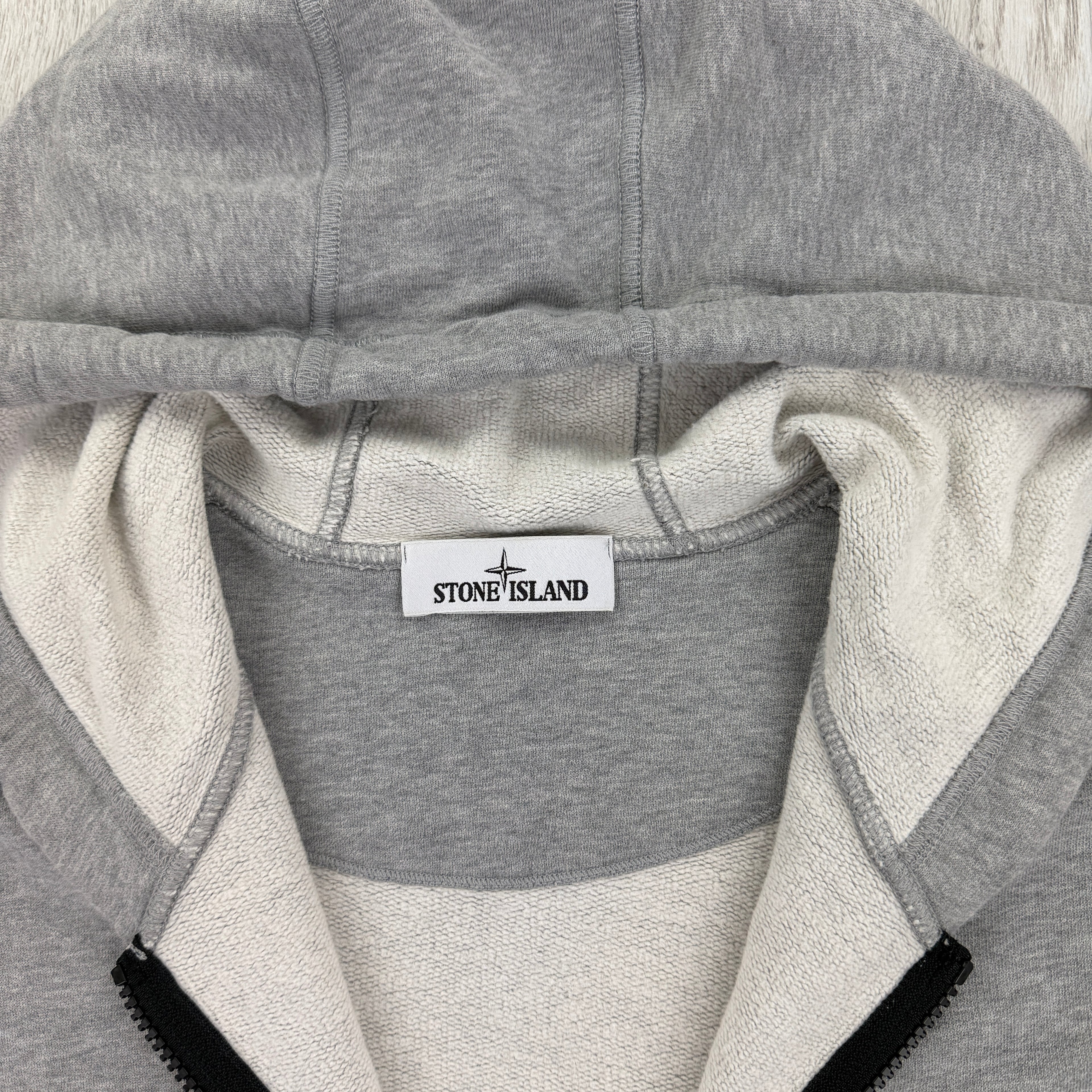 Stone Island Men’s Grey Zip-up Hoodie - XL