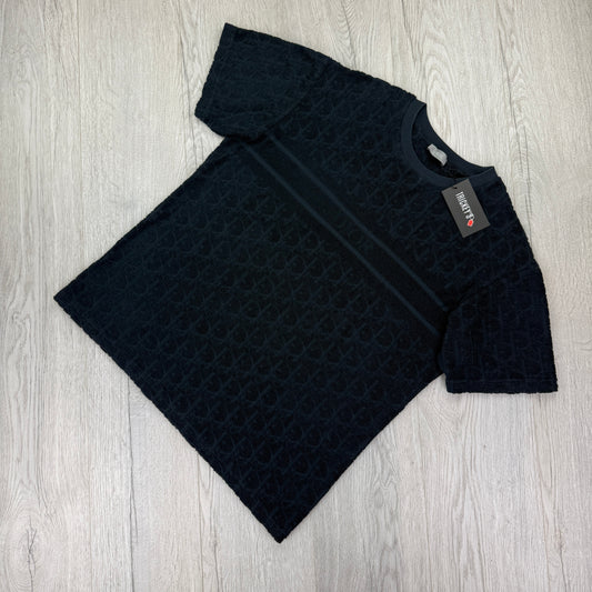 Dior Men’s Navy Oblique Towel T-shirt - Small Oversized